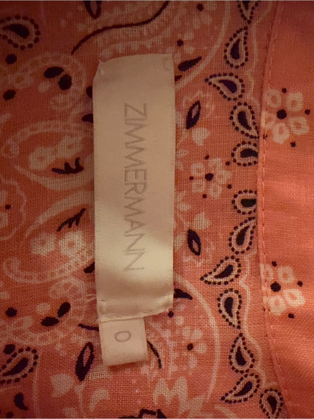 Zimmermann Coral Bandana Print Linen Playsuit - Picture 3 of 3